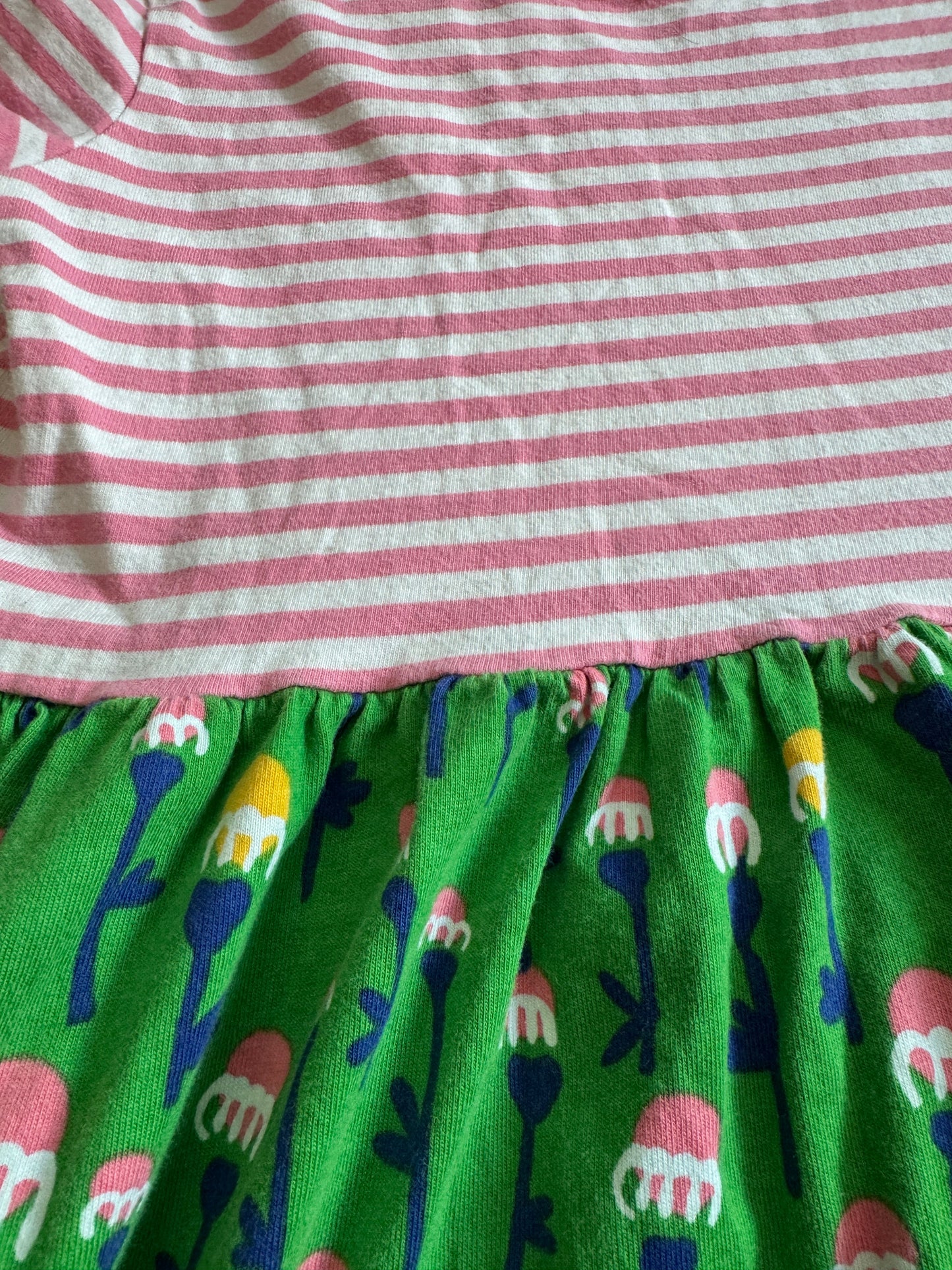 Seller #22 - Hanna Andersson striped & floral t-shirt dress - size 130 - LIKE NEW