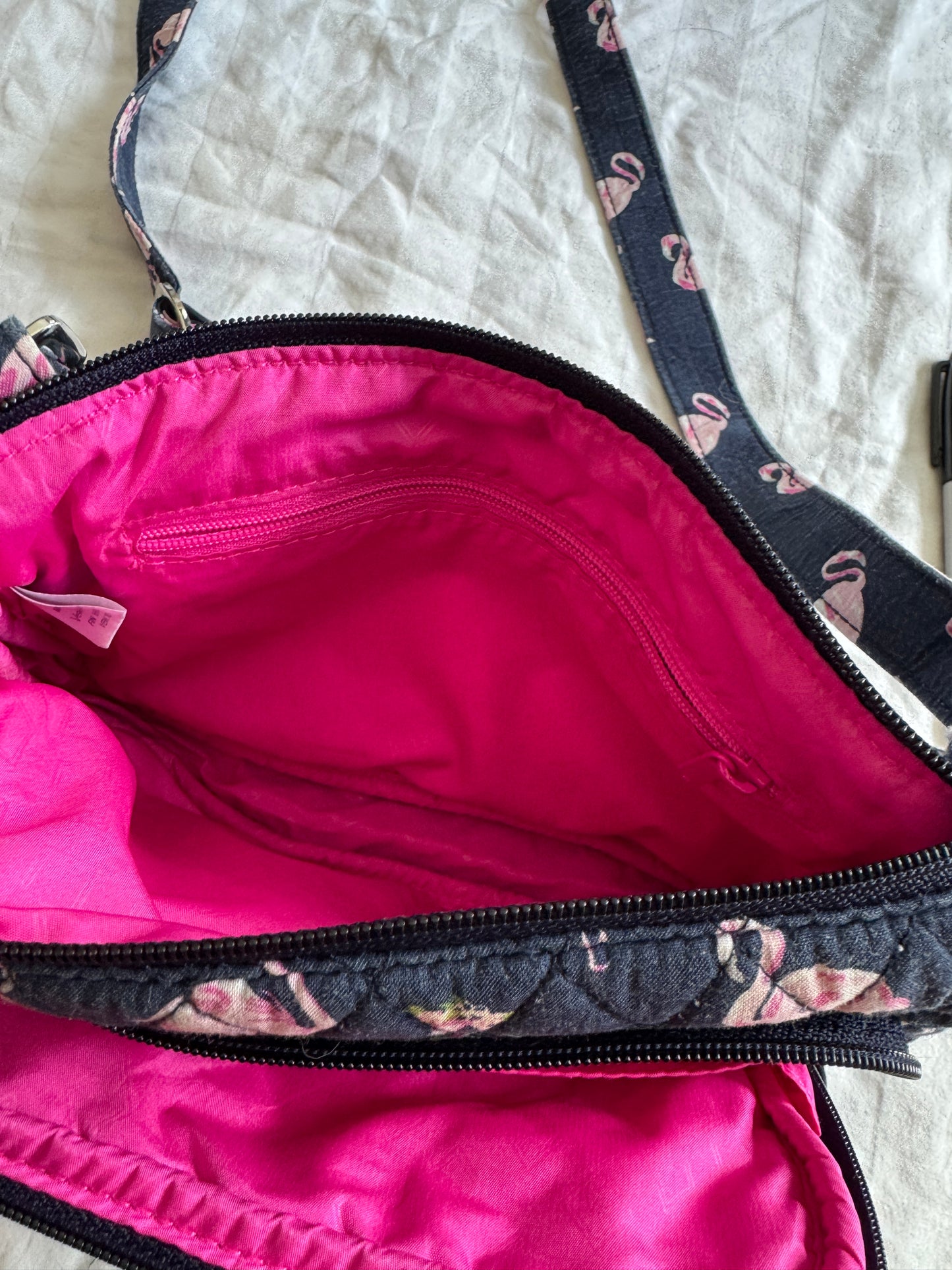 Seller #22 - Vera Bradley Little Hipster purse - RETIRED flamingo pattern - OUC