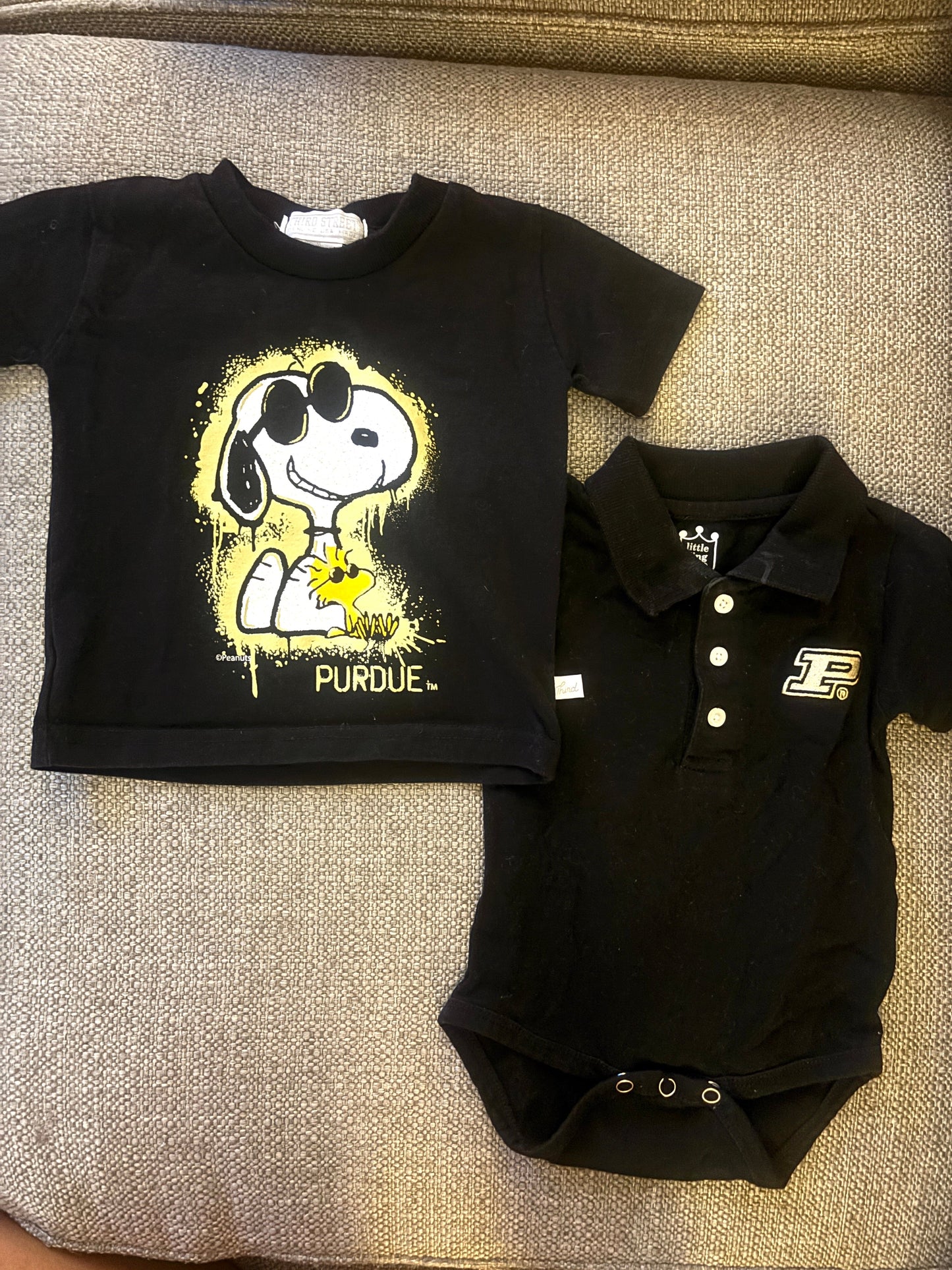 #84 *REDUCED* Purdue 12m shirt and collared Onsie