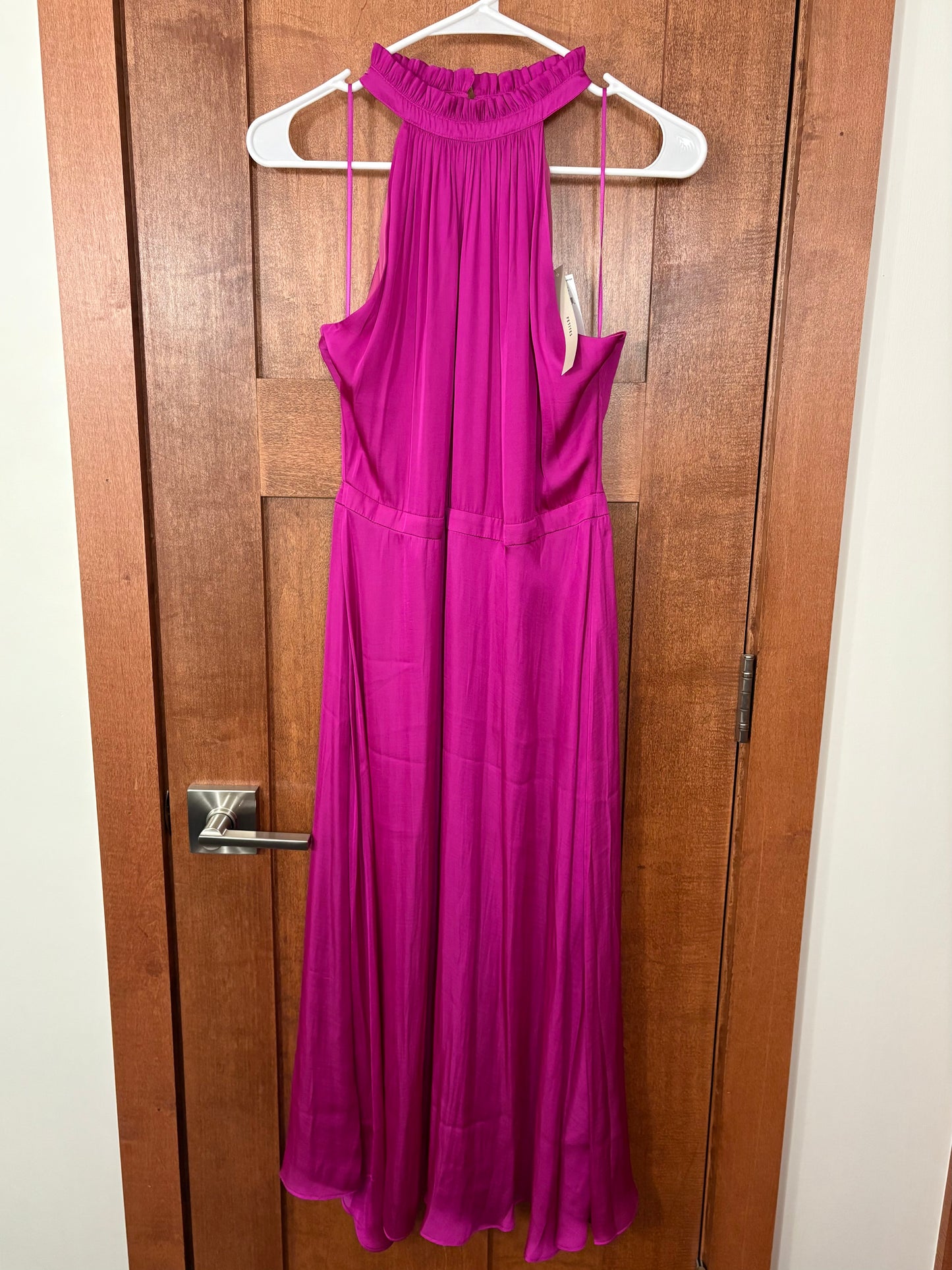 Women’s Size 8 Petite Banana Republic Pink Soft Satin Midi Dress