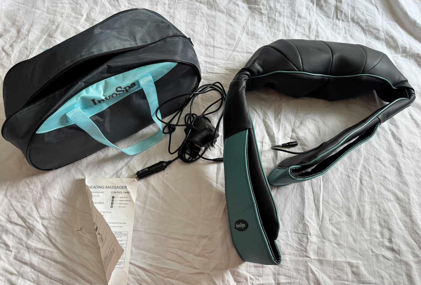 Seller #22 - InvoSpa Shiatsu Neck and Back Massager with Heat - Deep Kneading Pillow for Massage - EUC