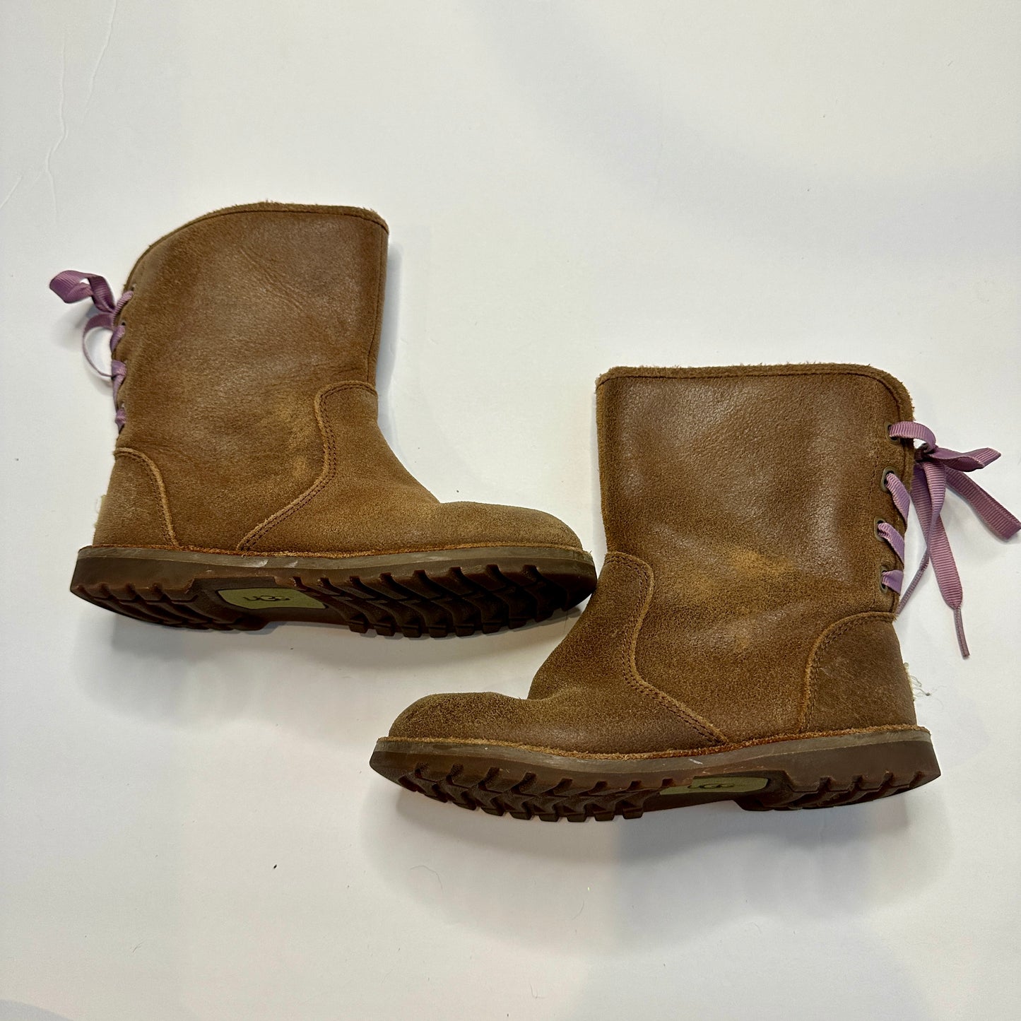#162 Ugg brown boots girls 10
