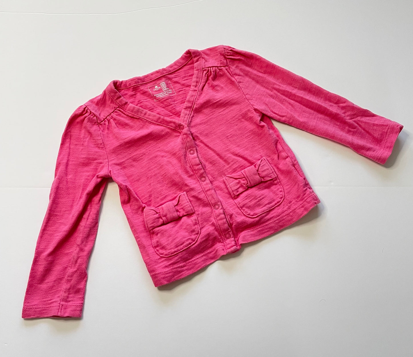 #121 Girls 2T/2years Baby Gap pink button sweater, EUC