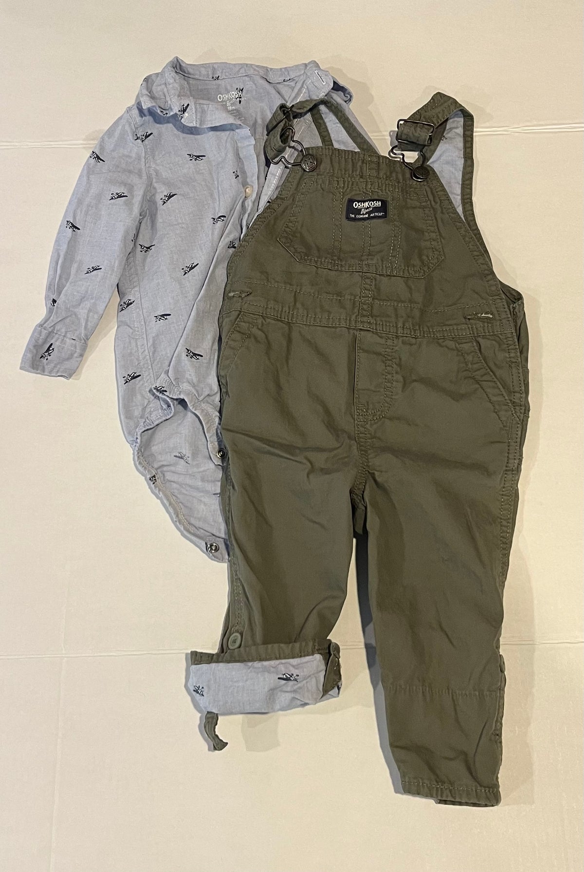 #70 Oshkosh 18m Overalls and Shirt Bundle