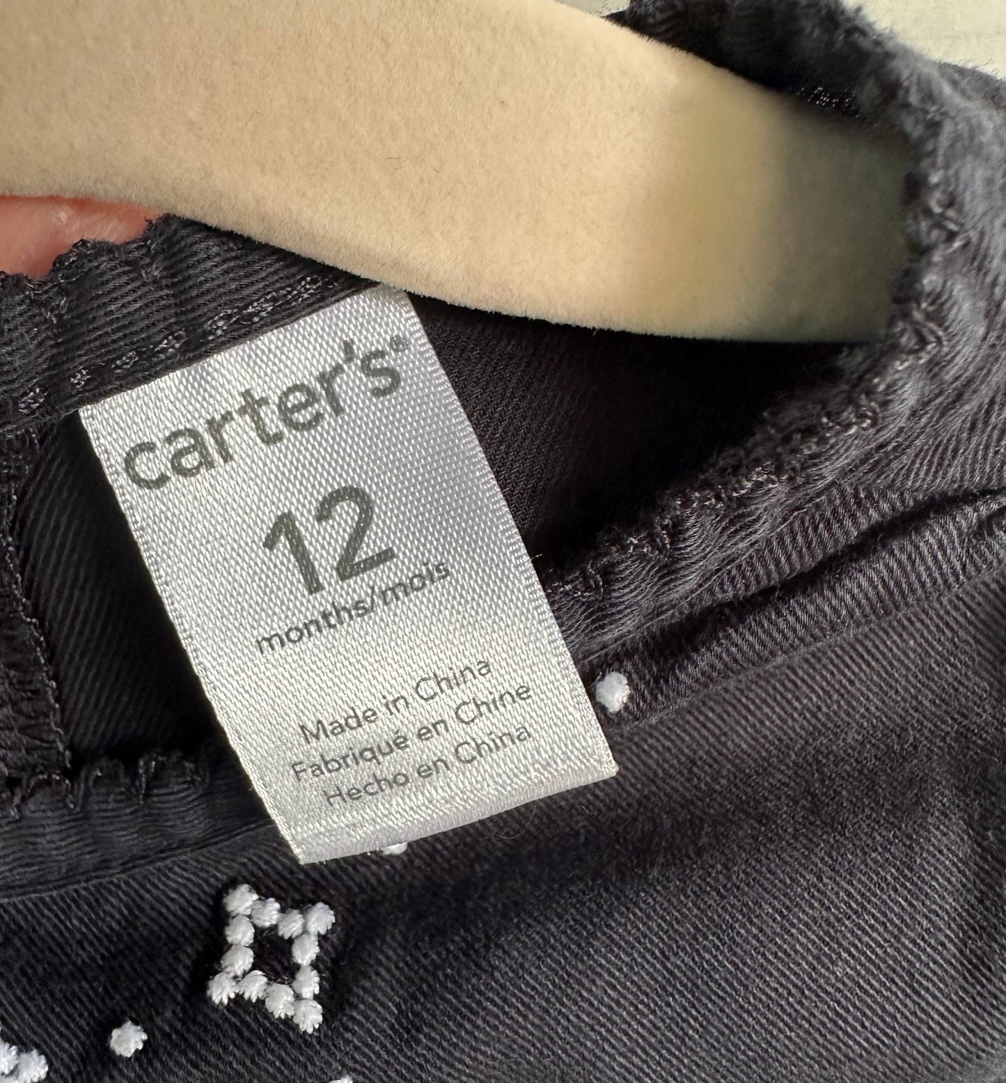#146 Carter’s Black & White Patterned Top Girls 12M