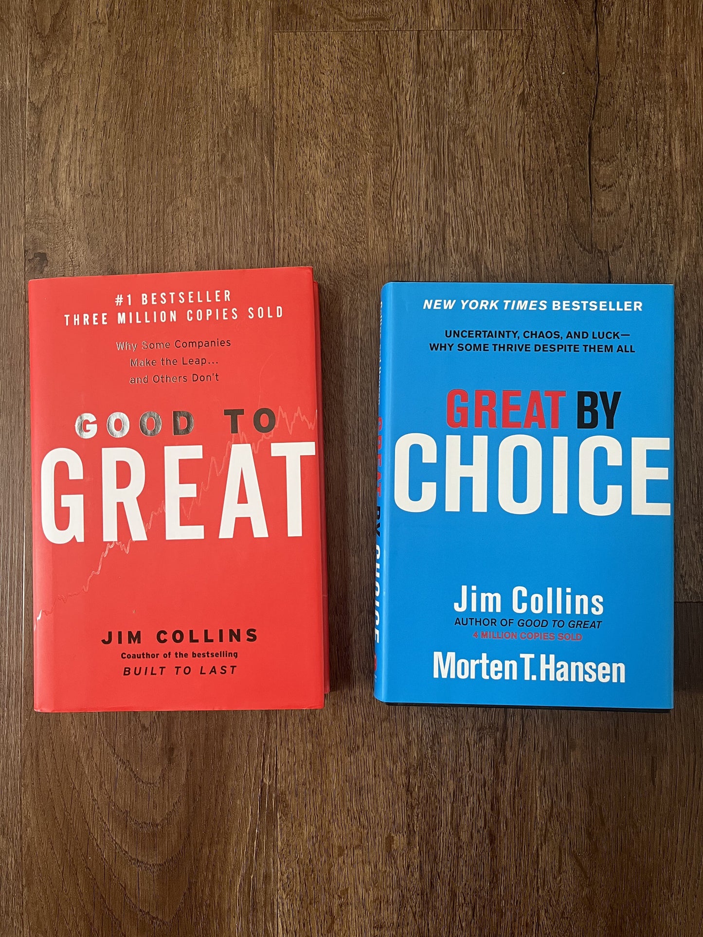 #124 EUC Good to Great and Great by Choice by Jim Collins Hard Cover Books