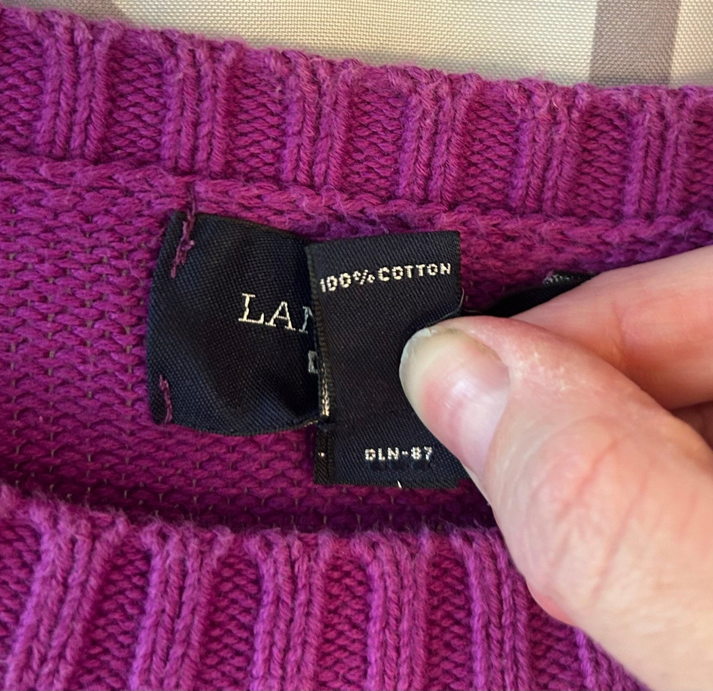 Reduced - Seller #18 Lands End Magenta Sweater Girls 14-16