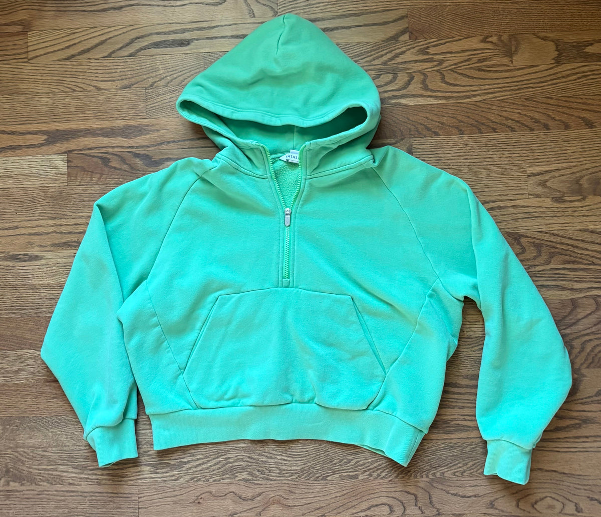 #74 Women’s Athleta Quarter Zip Hooded Sweatshirt - M