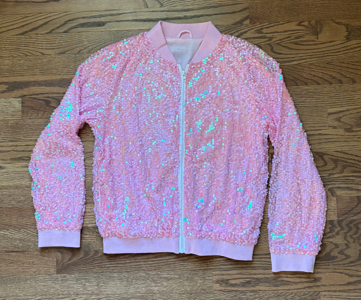 #74 Girls Sequin Bomber Jacket - YL