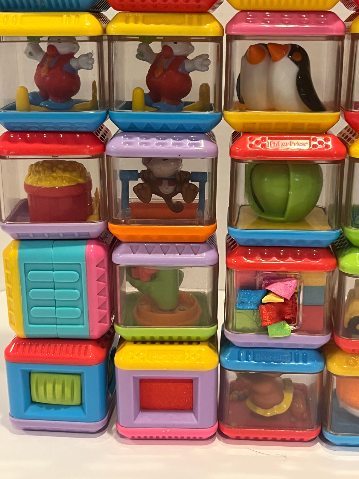 #70 Lot of 36 Fisher Price Vintage Peek a Blocks