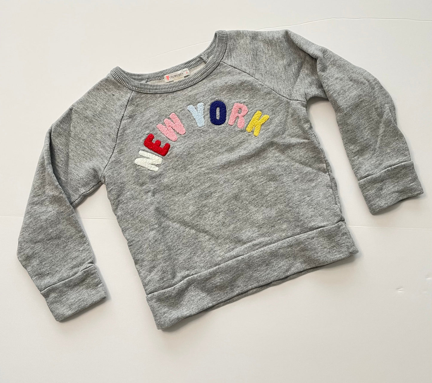 #121 Girls 3T Crew Cuts New York gray sweatshirt, EUC