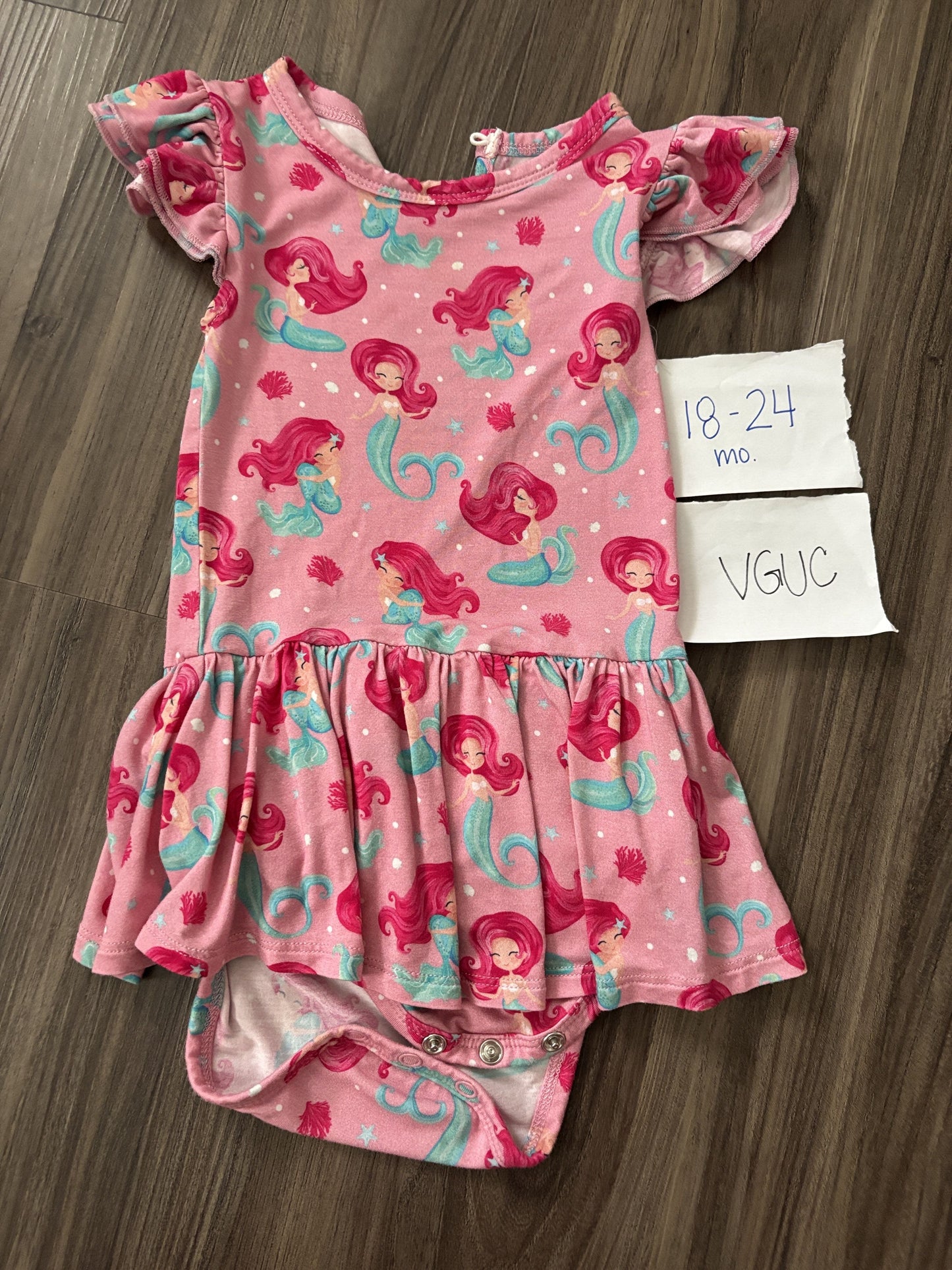 #77 - 18-24 Mo - VGUC Bums & Roses - Mermaid for This Dress