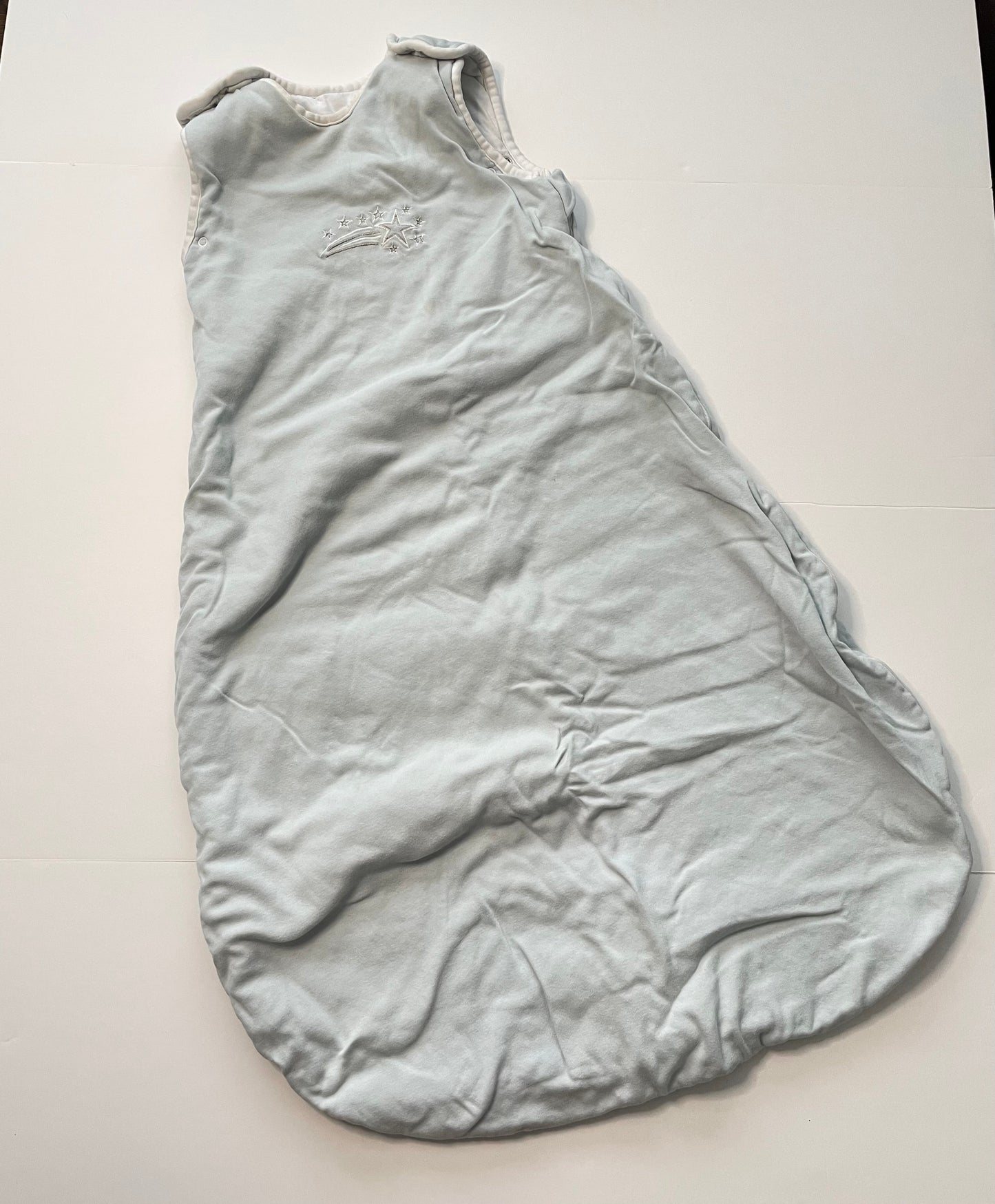 #121 Baby in a Bag cotton blue sleep sack, GUC