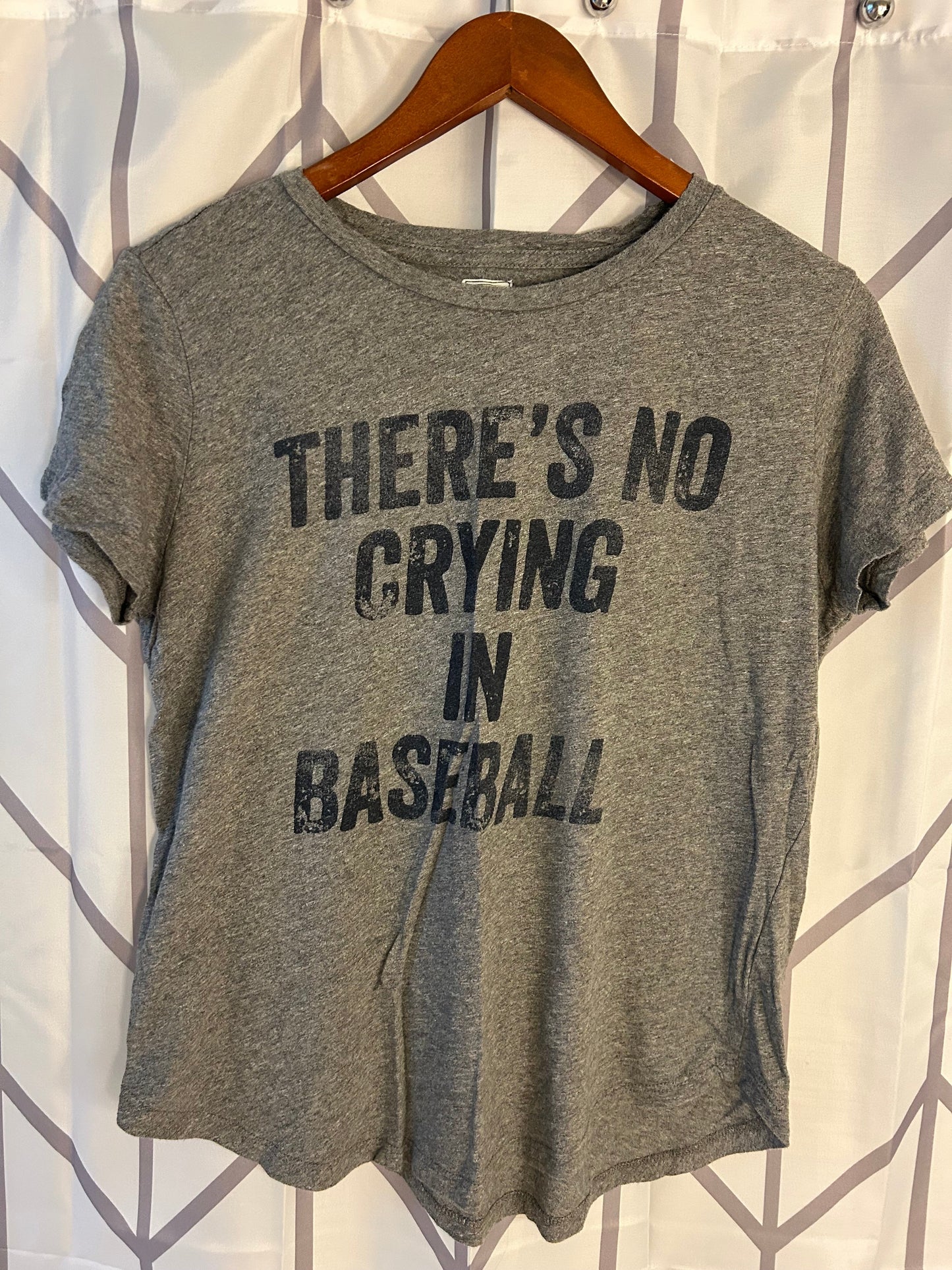 #18 Reduced! No Crying in Baseball tee womens large