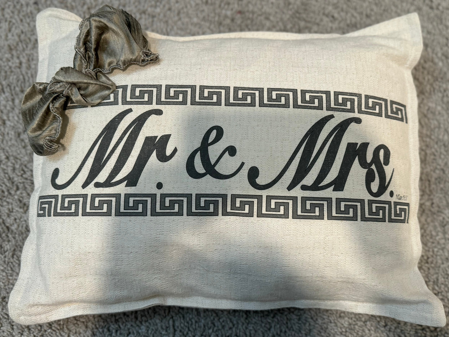 #187 Mr. & Mrs. Decorative Pillow
