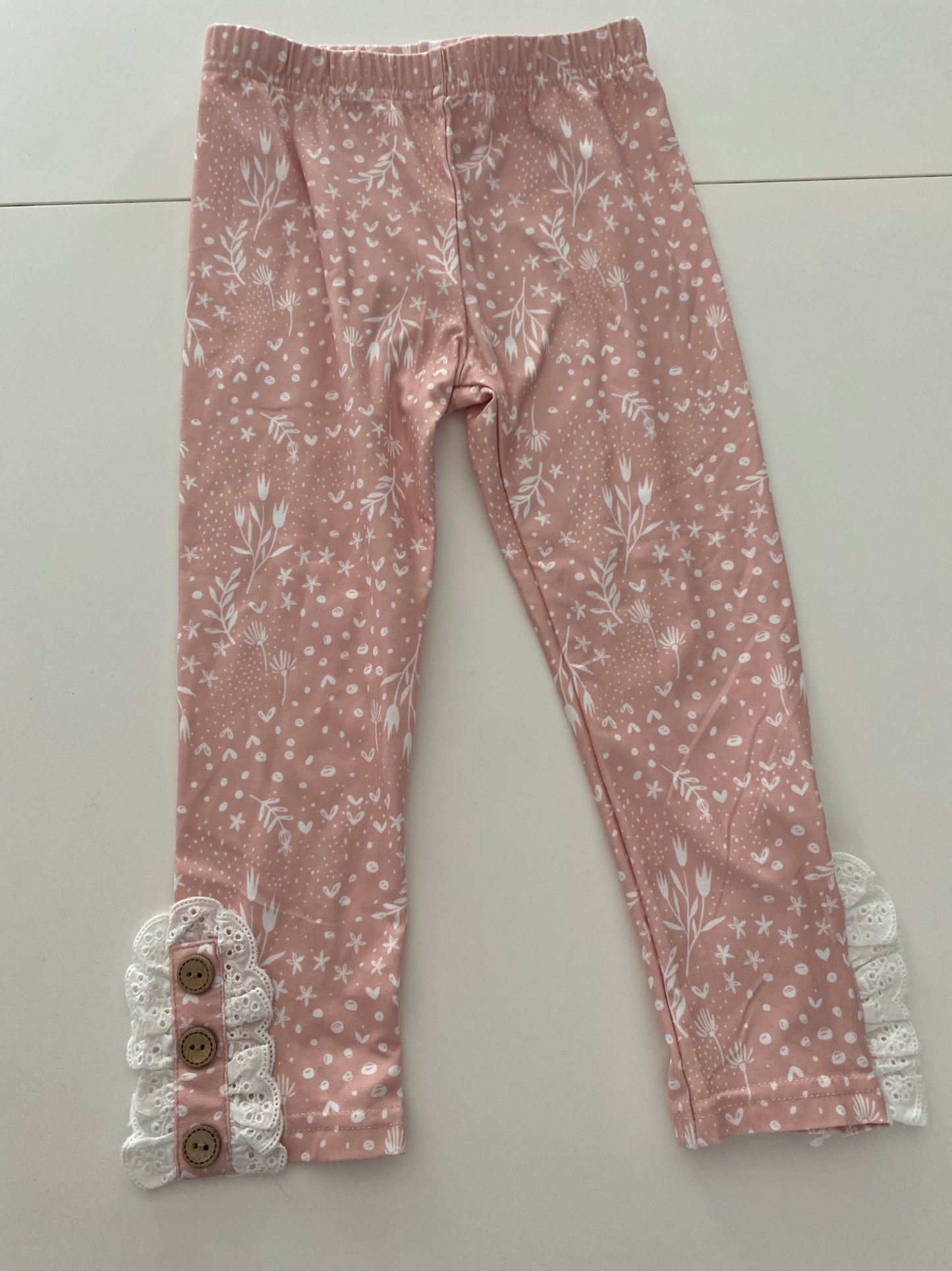 #117, Girls 2T, Cheeky Plum pink blush floral tunic set, New