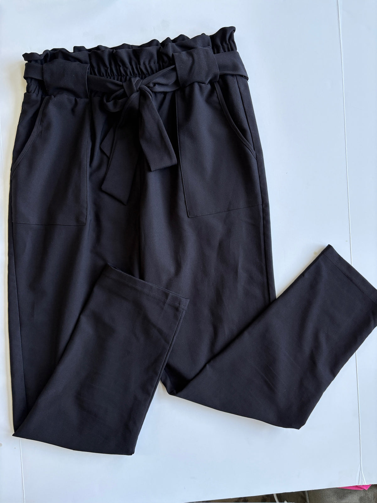 Seller #105 - Women's Large Black Kancy Kole Paper Bag Pants VGUC