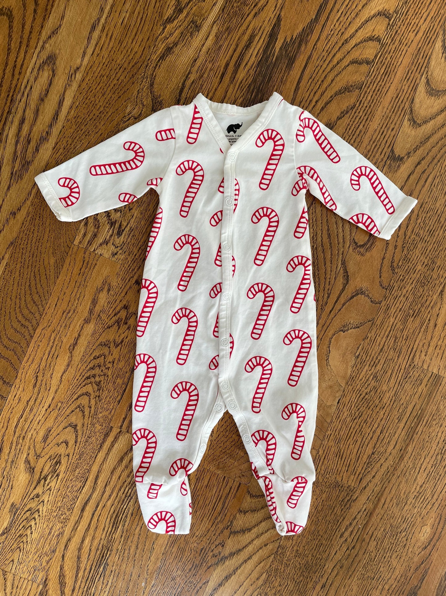 #103 • Gender Neutral • Newborn • Monica + Andy • Candy Cane One Piece