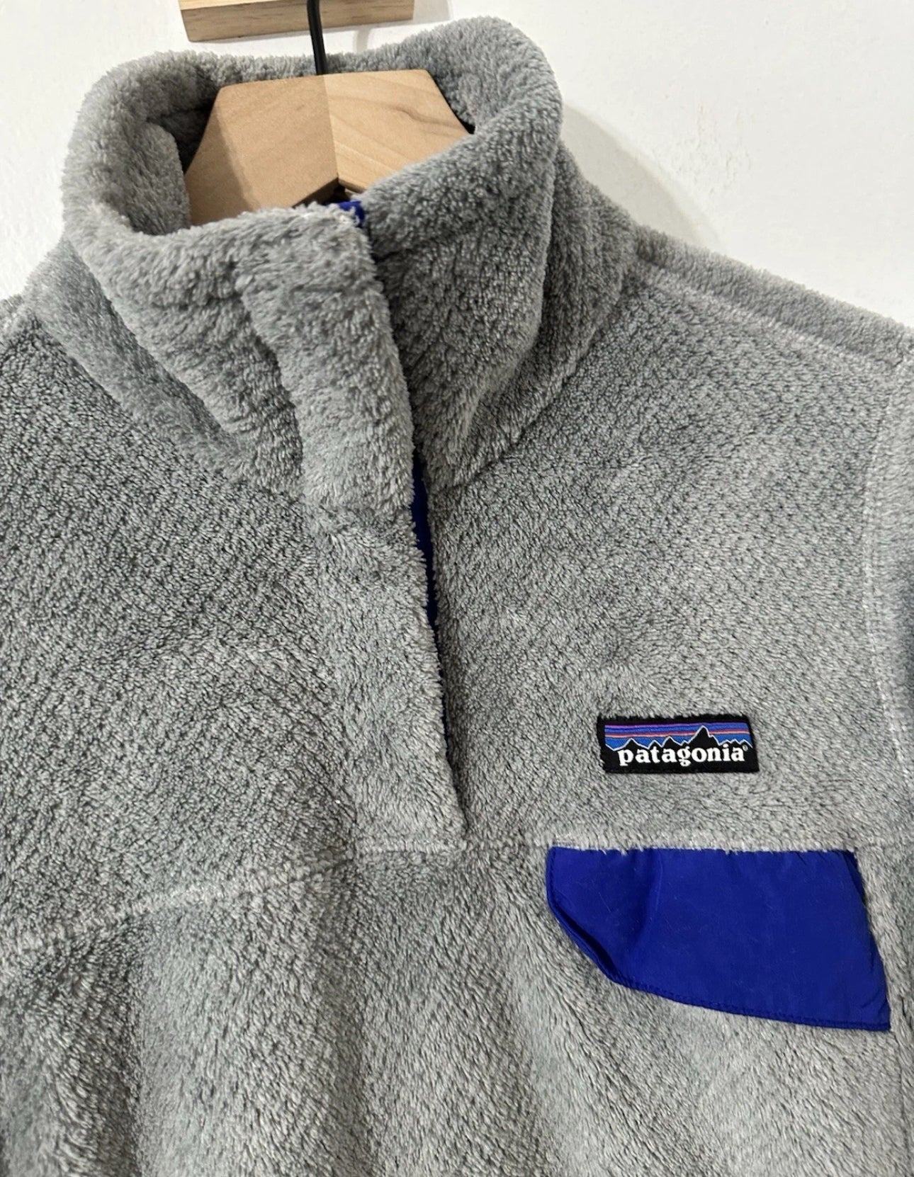 #111 Patagonia Womens Snap Button Fleece Pullover Gray Thermal Pro Small