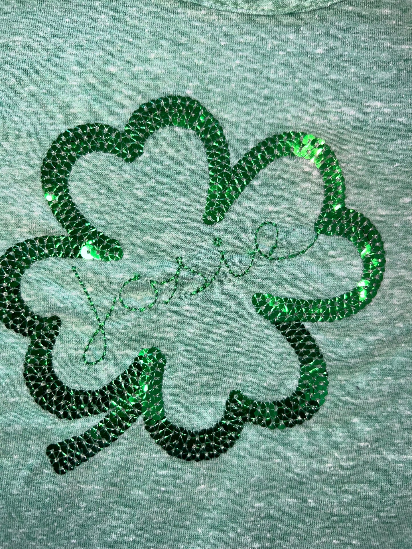 #46 Girls 4T shamrock JOSIE named shirt