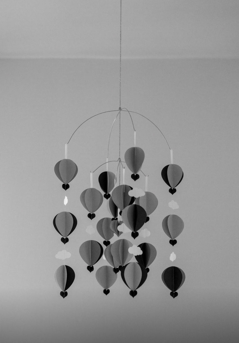 Seller #204 Handmade Paper Hot Air Balloon Crib Mobile