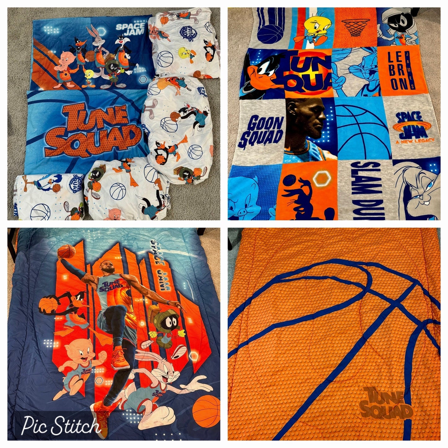 #187 Lebron James Space Jam Twin Bedding Set Plus Extras