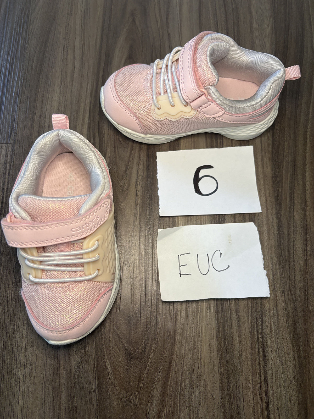 #138 - 6T Shoe EUC Carters Pink Gym Shoes