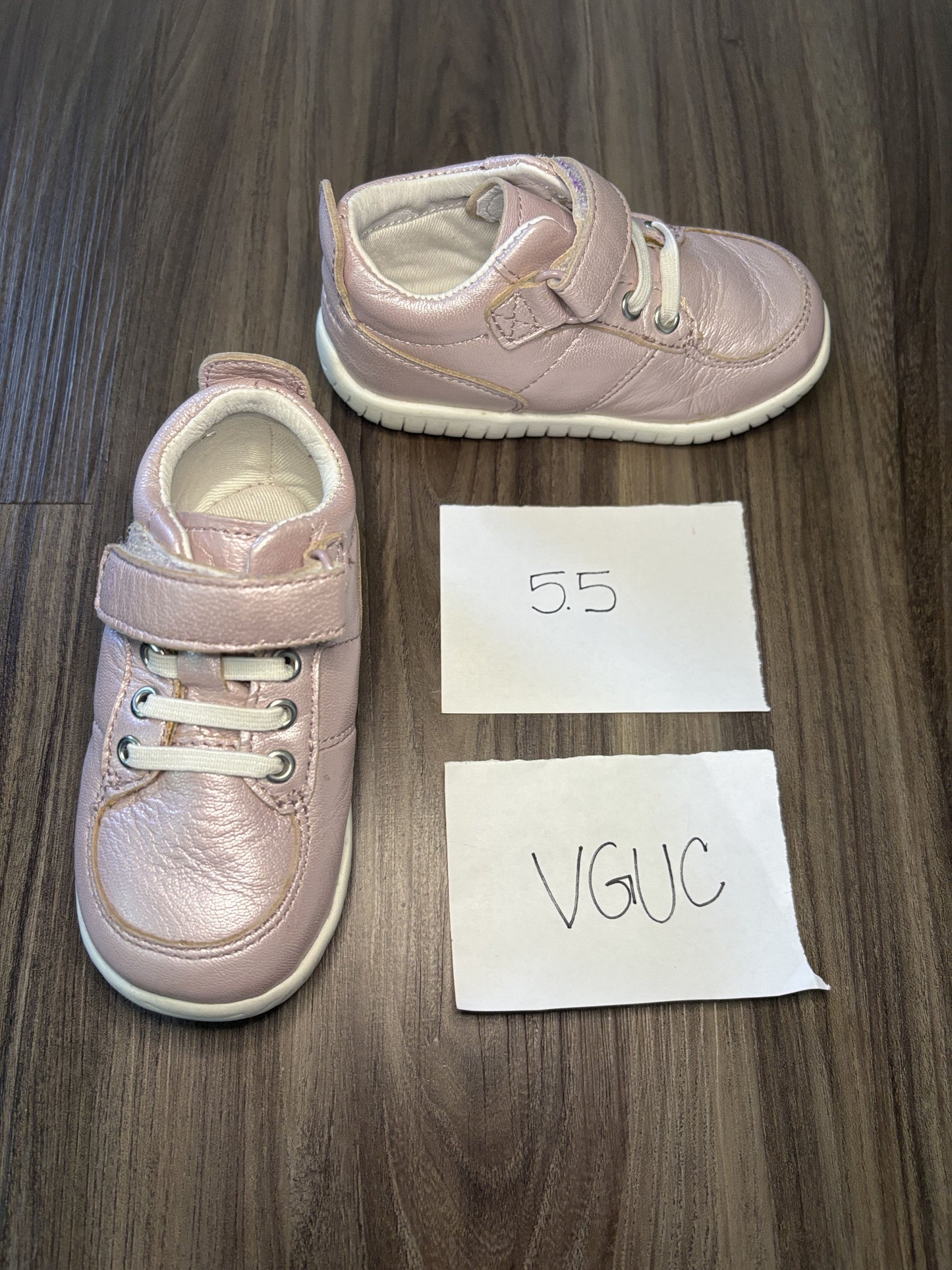 #138 - 5.5T - VGUC Stride Rite - Pink Tennis Shoes - PU 45236