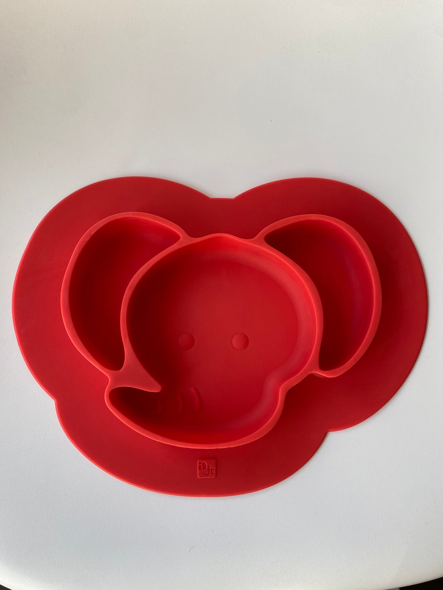 #117, ID jr Red Elephant tray, VGUC