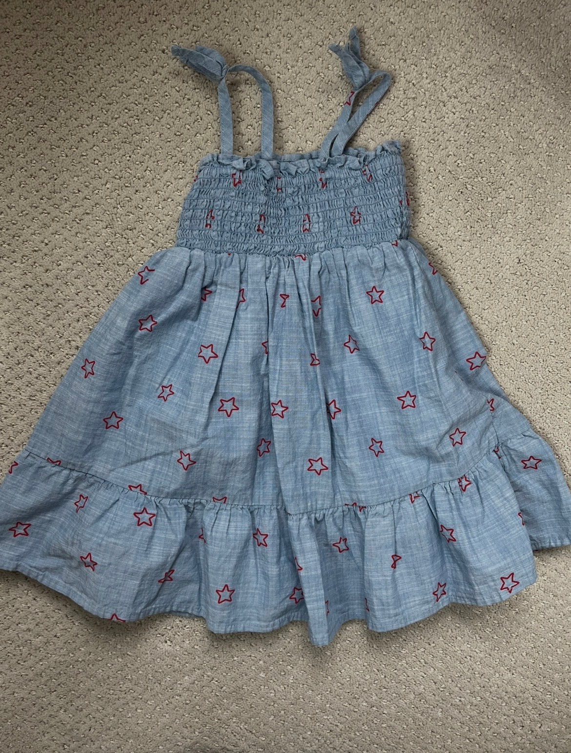 #40 Girls 3T Cat & Jack Chambray Star Dress