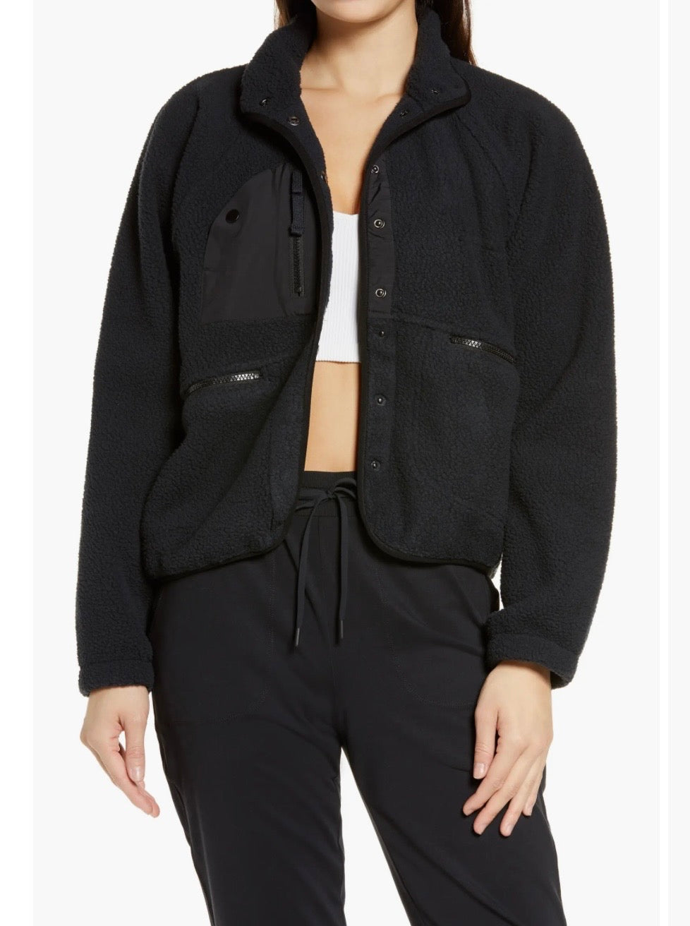 #130 Free People Movement Sz S Women’s Hit the Slopes Black Jacket