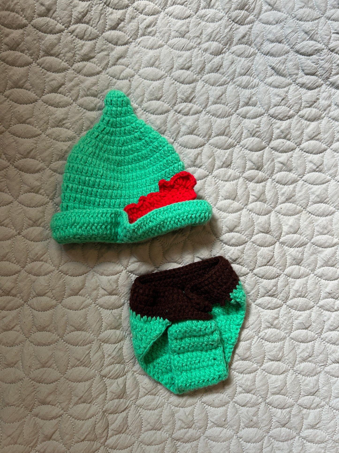 Seller #5 - Homemade Crochet Peter Pan Infant Outfit
