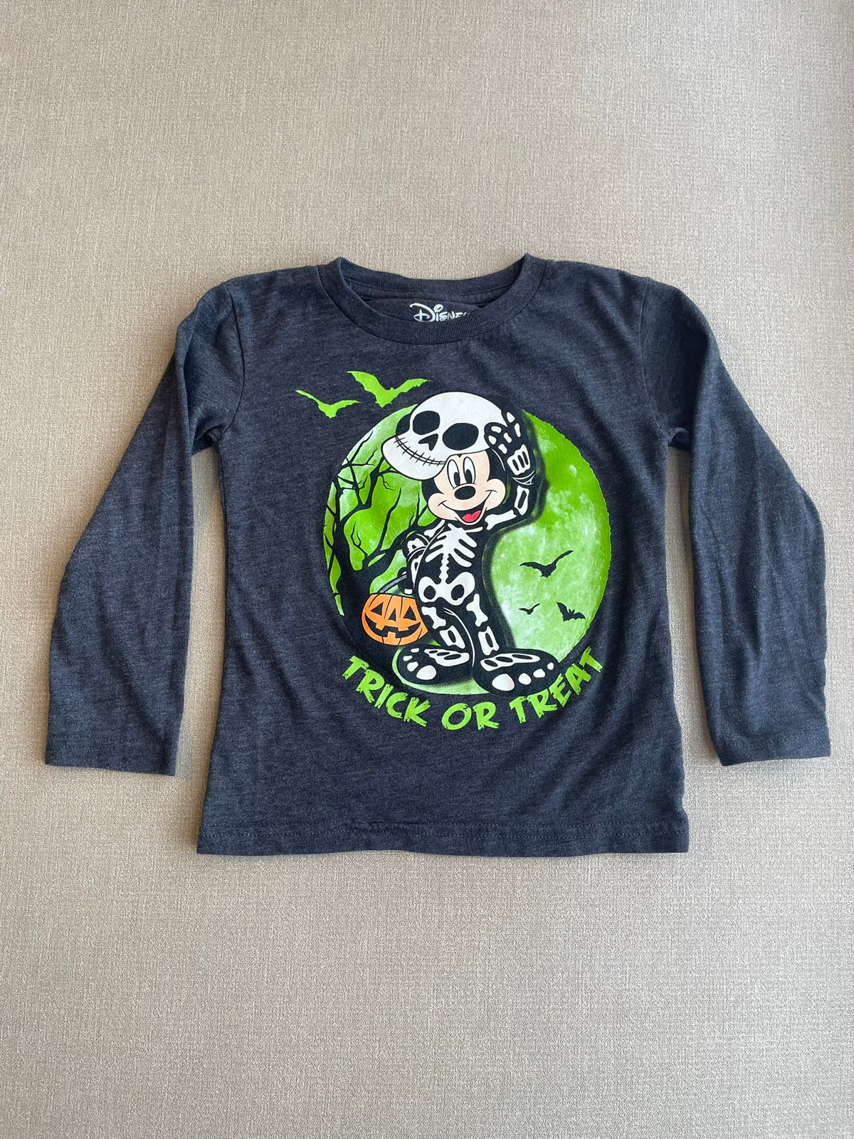 Seller #12 | Disney | Black Mickey Mouse Long Sleeve, Halloween Shirt | EUC | Size 2T