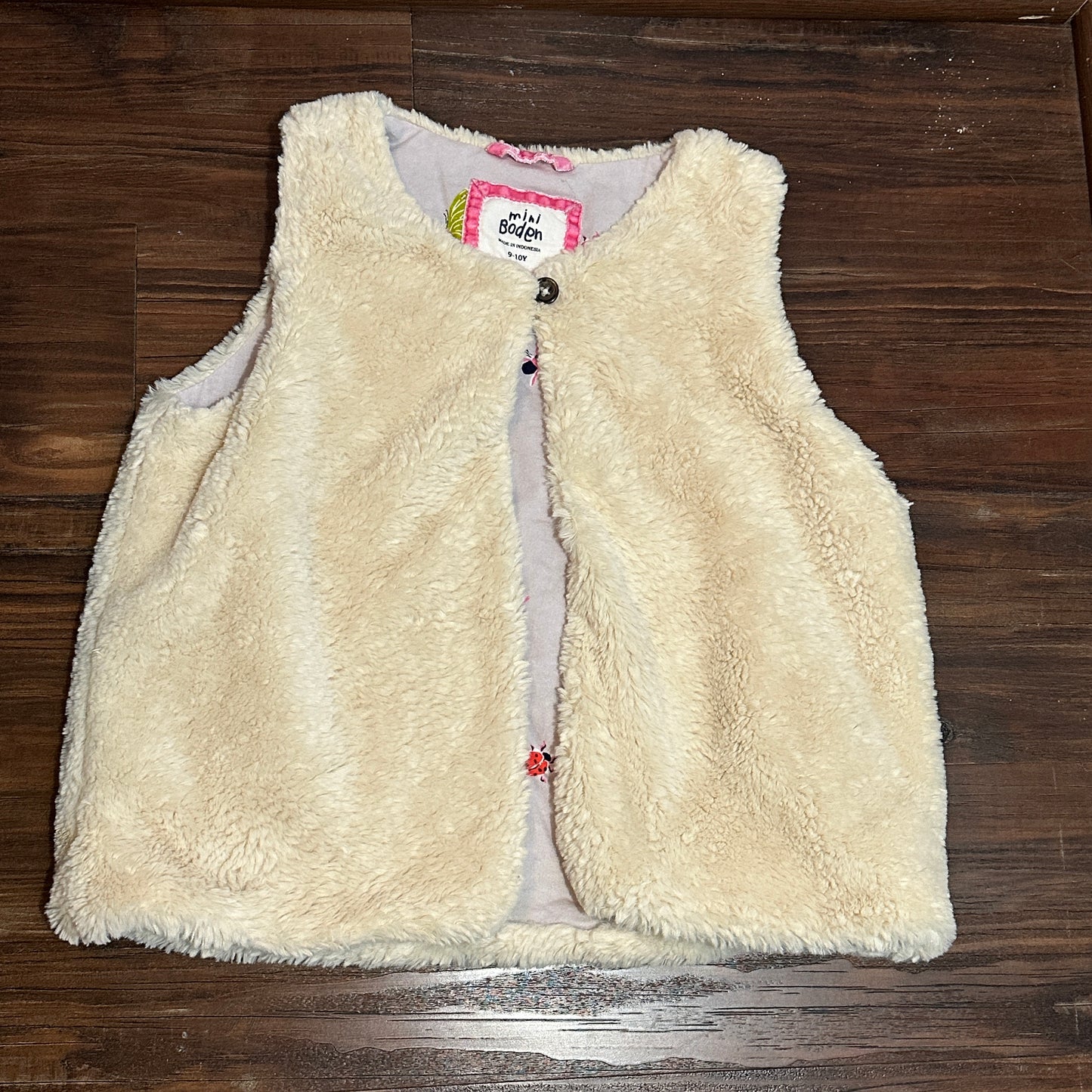 #162 Mini Boden Fur Vest 9-10