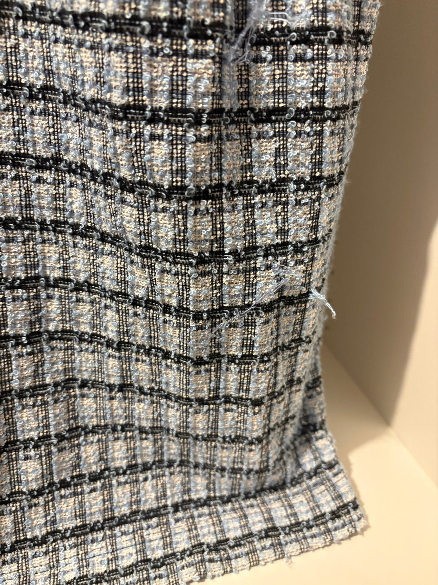 #112 Ann Taylor Loft Women's Blue Checkered Shift Dress