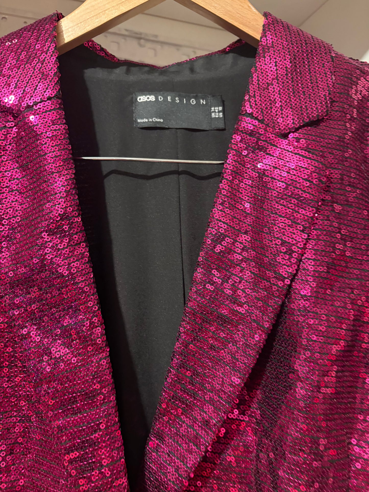 #112 NWT ASOS Hot Pink Blazer Women's Size 10