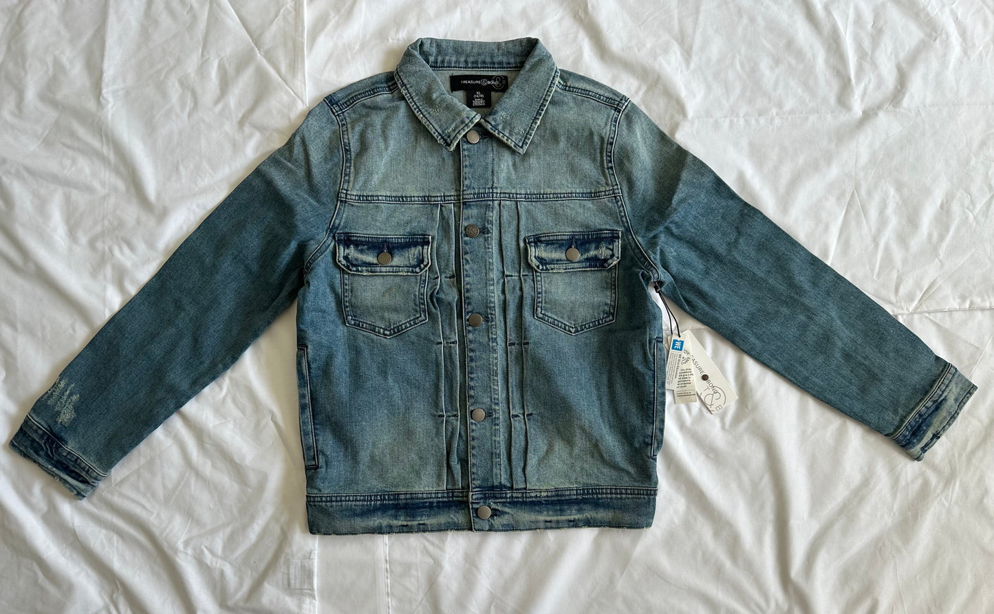 *REDUCED* #77 NWOT Medium Wash Button-Up Jean Jacket, Girls 14/16 (#2)