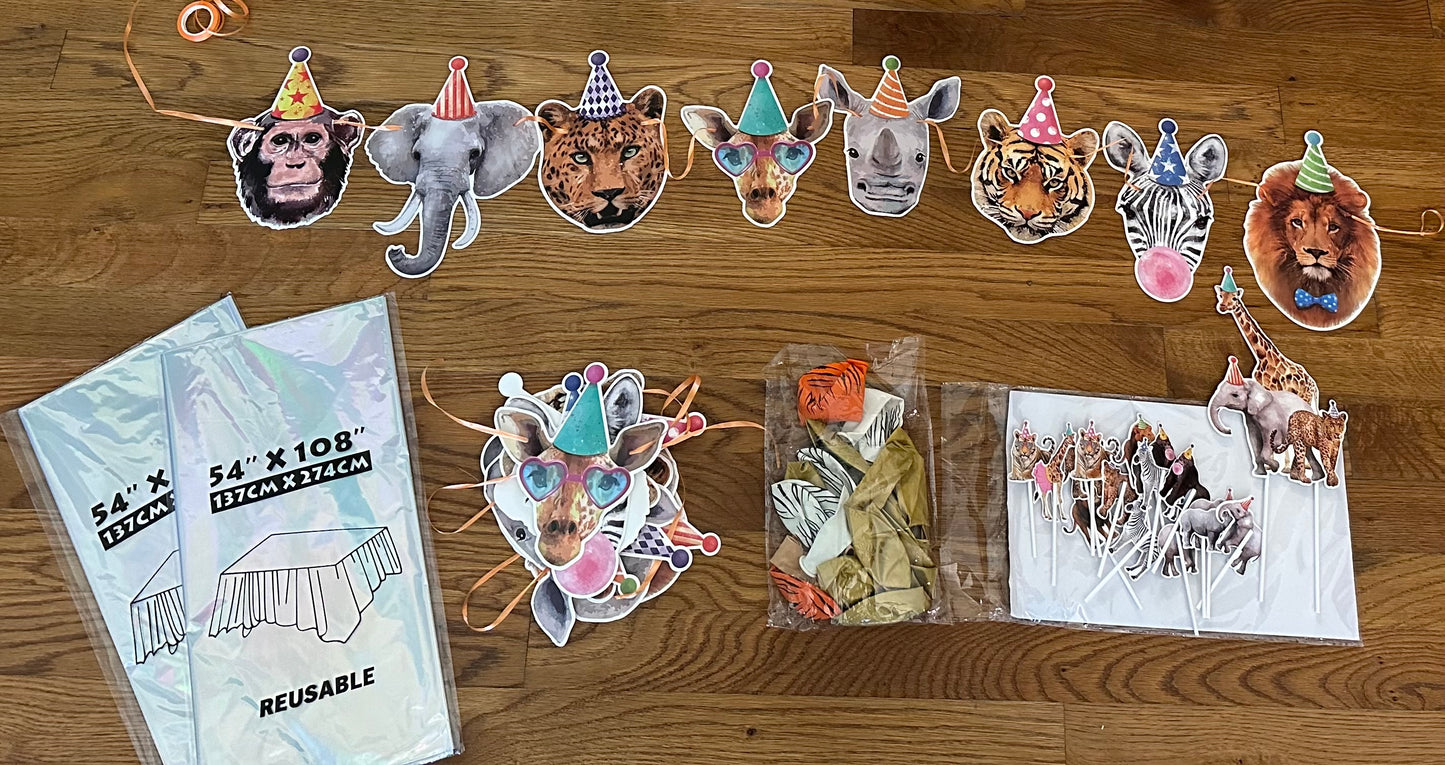 Seller #168 Party Animal Birthday Decorations Bundle