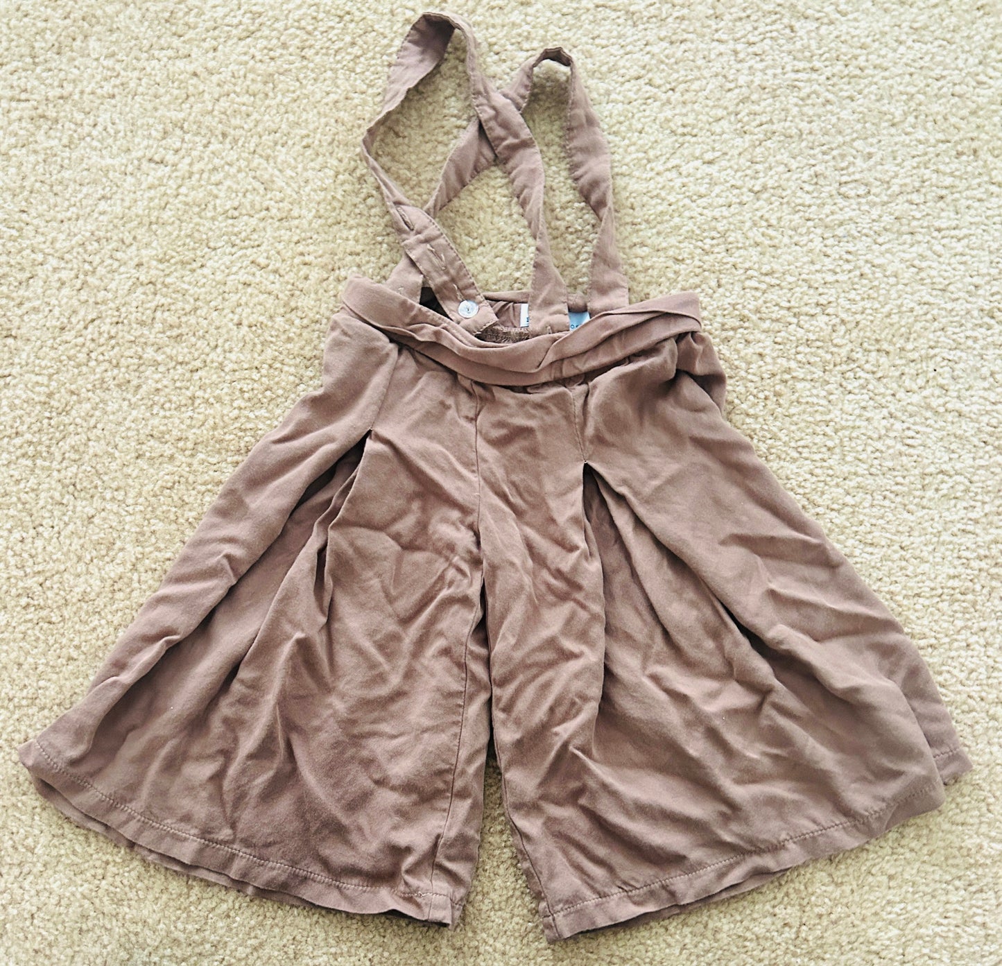 #15 Bailey’s Blossom 18-24m Brown Overall Culottes