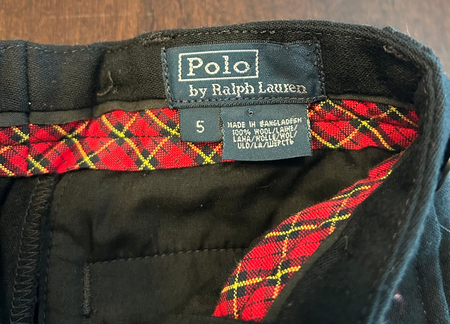 Seller #18 Reduced! Black Polo Ralph Lauren Wool Pants Boys Size 5