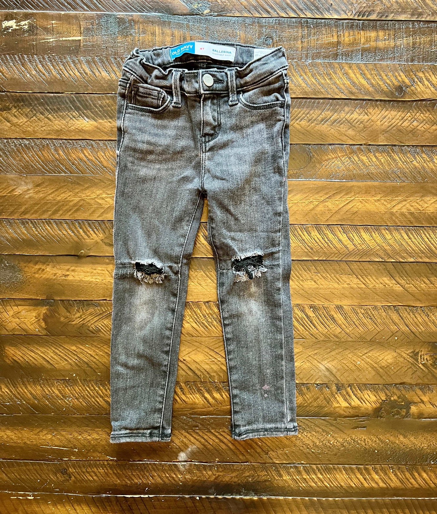 134 Old Navy Girls skinny black ballerina jeans 4T