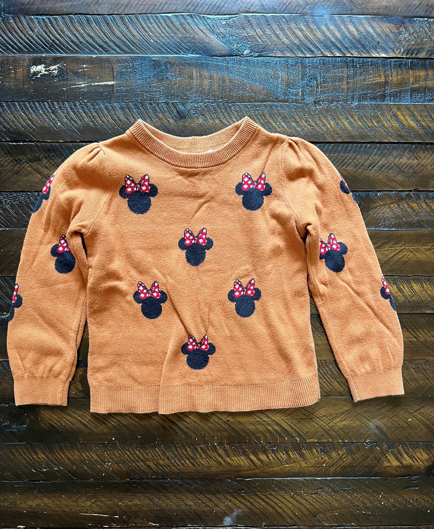 134 Gap Girls Minnie Mouse sweater Size 5