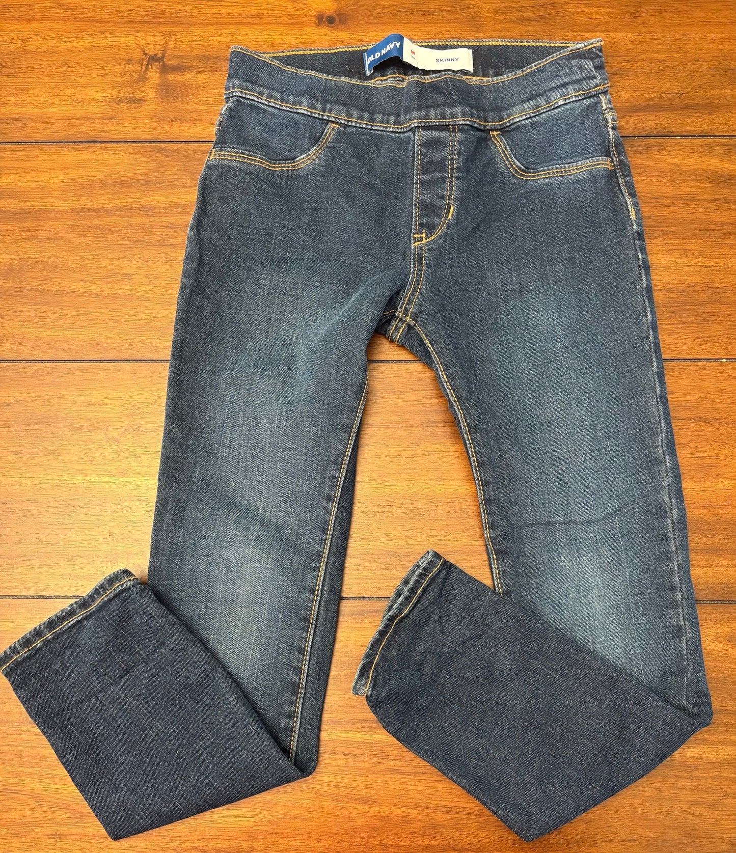 #201 Old Navy Girls Size 8 (M) Dark Wash Denim Skinny Jeggings
