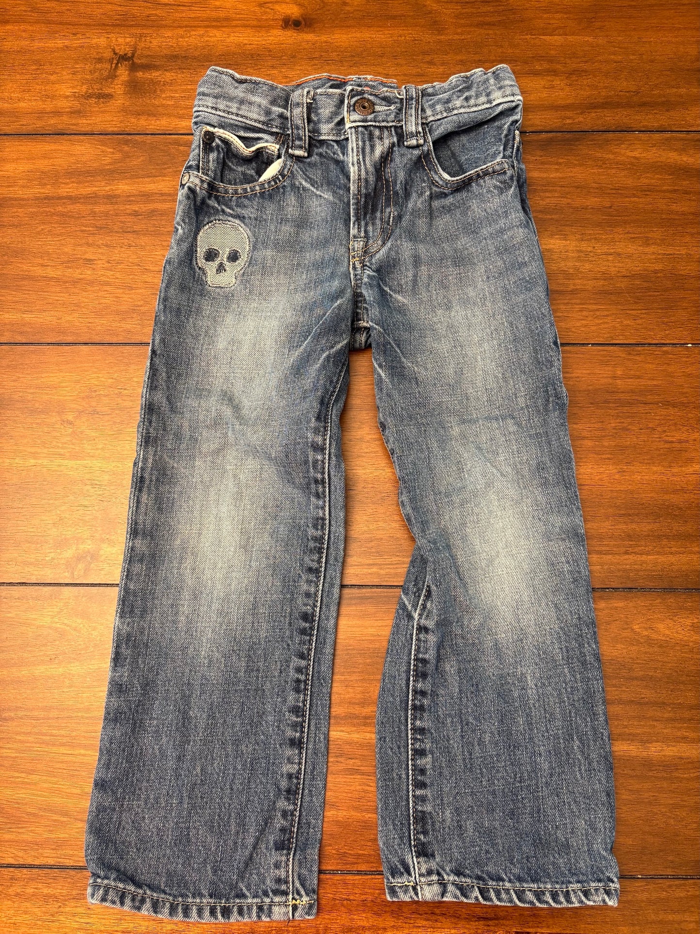 #201 Baby Gap Boys Size 4 Medium Wash Distressed Jeans