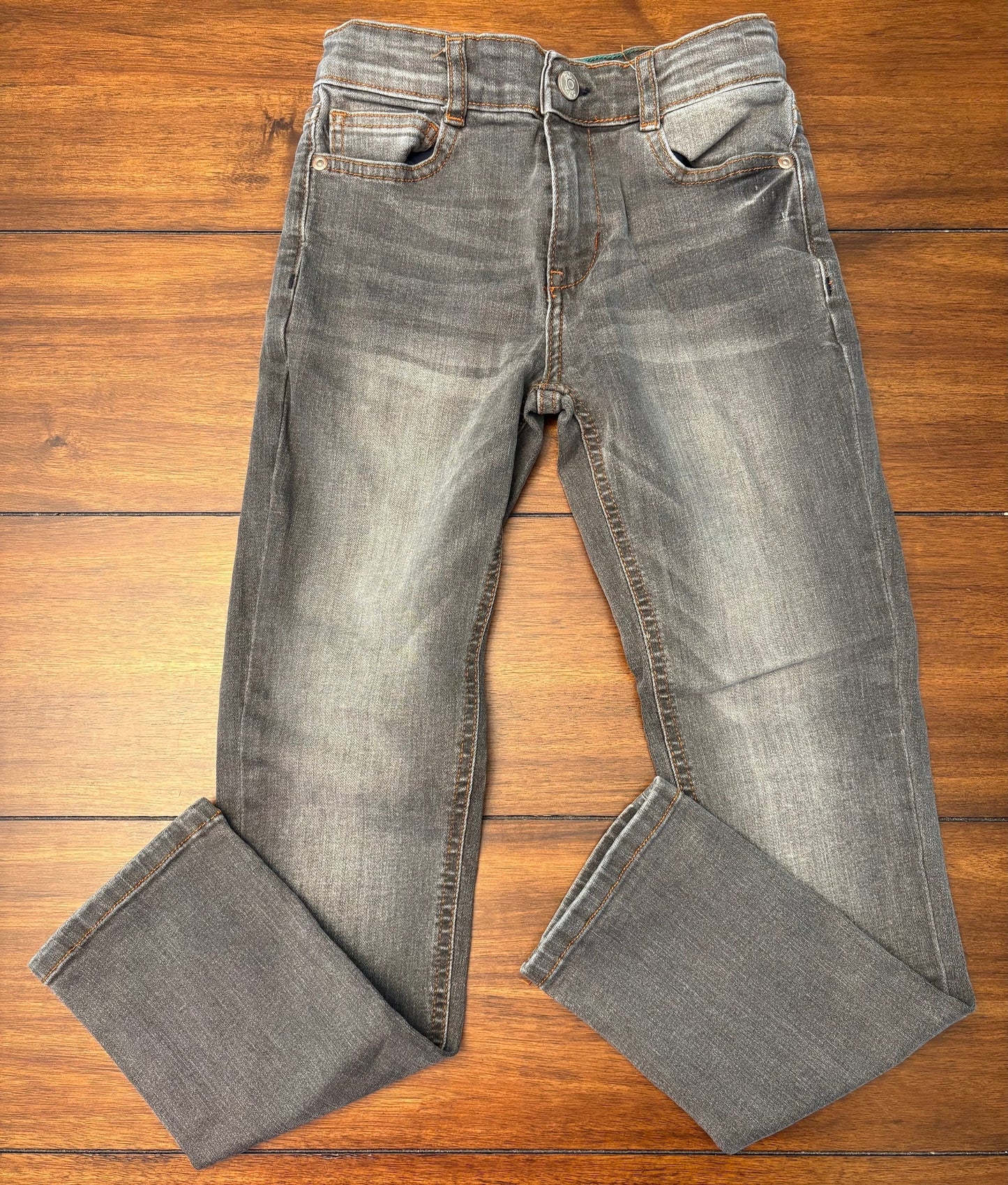 #201 Boden Boys Size 9 Gray Denim Distressed Jeans