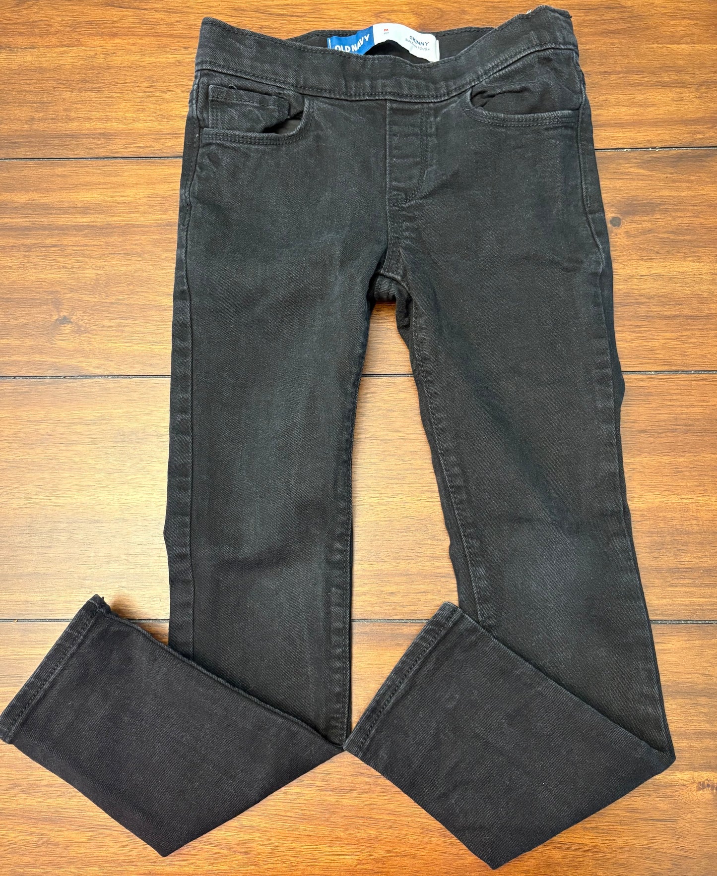#201 Old Navy Girls Size 8 (M) Black Skinny Jeggings