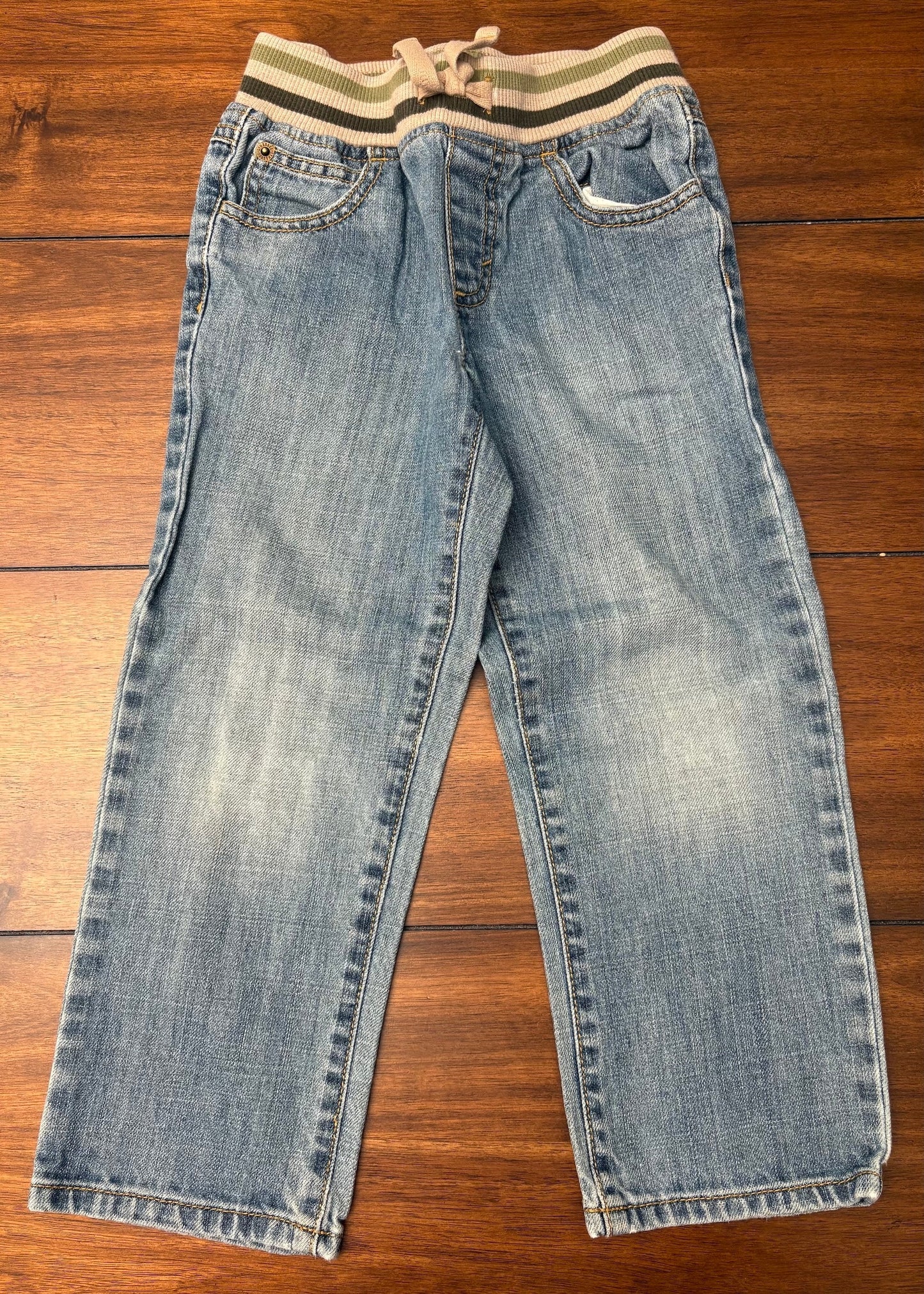#201 Gymboree Boys Size 4T Medium Wash Elastic Waist Jeans