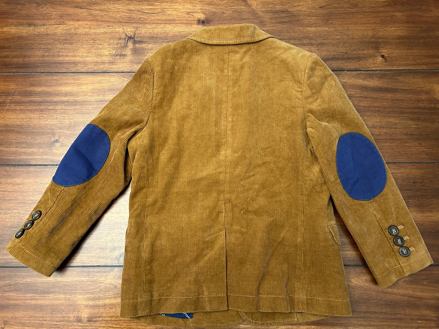 #201 Mini Boden Boys Size 6-7 Camel Corduroy Lined Blazer