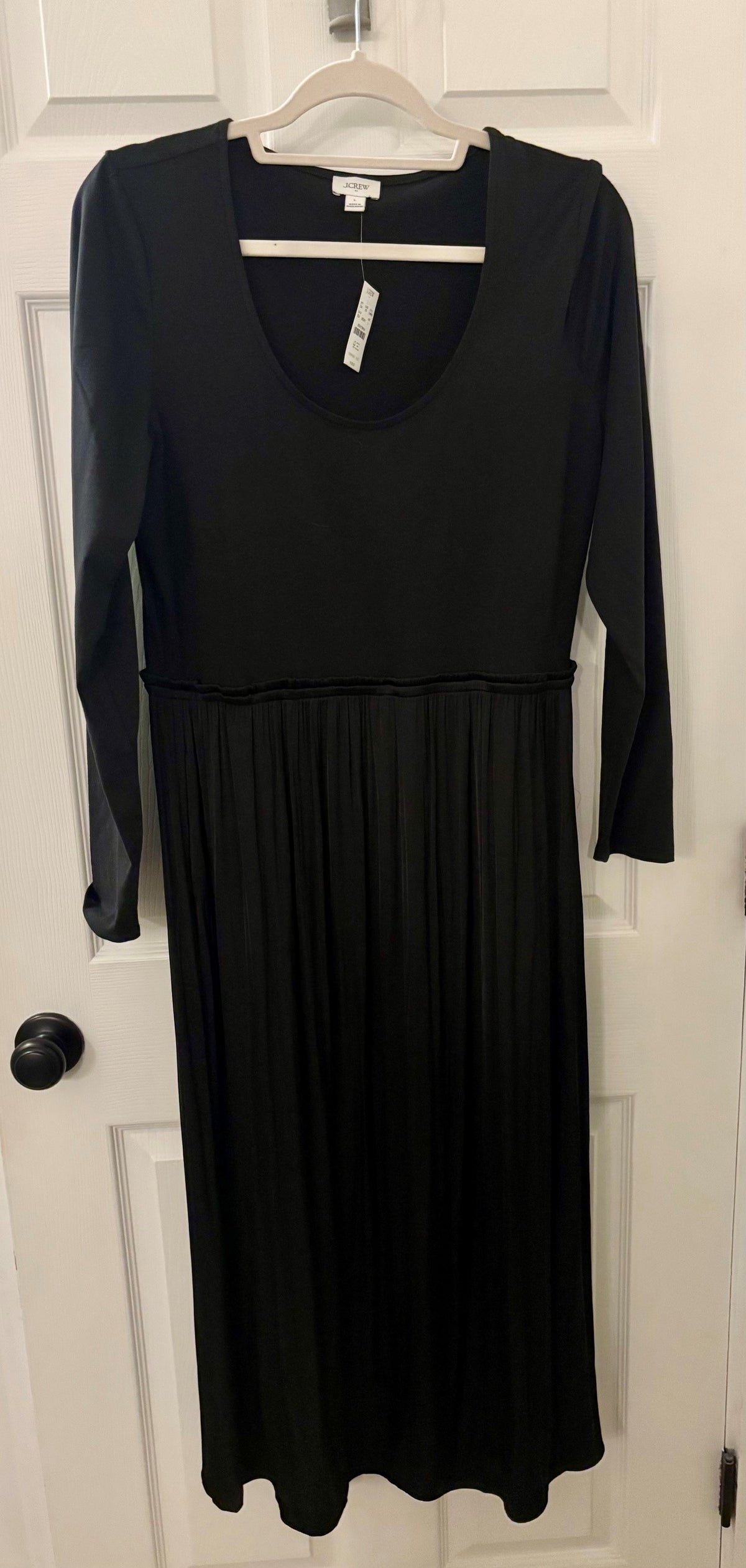 #154 J Crew Mixed Media Midi Dress Women's L NWT