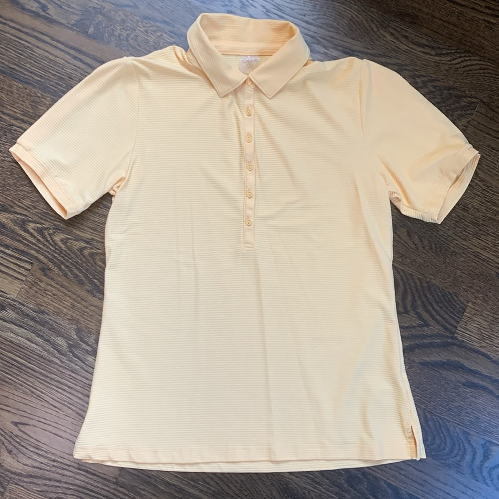#151 - EUC Calia Women's Yellow Polo Shirt - Women Medium